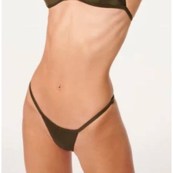 Good American Shine Perfect Fit Bikini Bottom Stormy Size 5 US 2XL - Picture 2 of 7